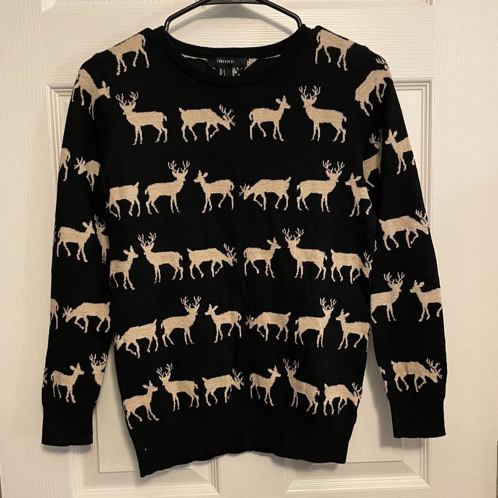Forever 21 Deer Sweater - Small